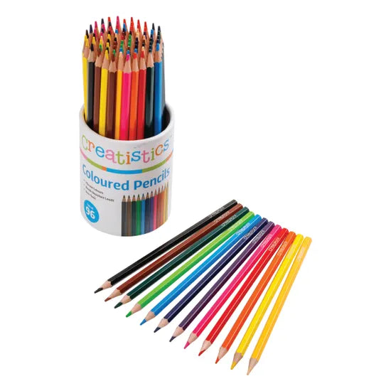 Creatistics Coloured Pencils - Tub of 96 - Modern Teaching Aids NZ