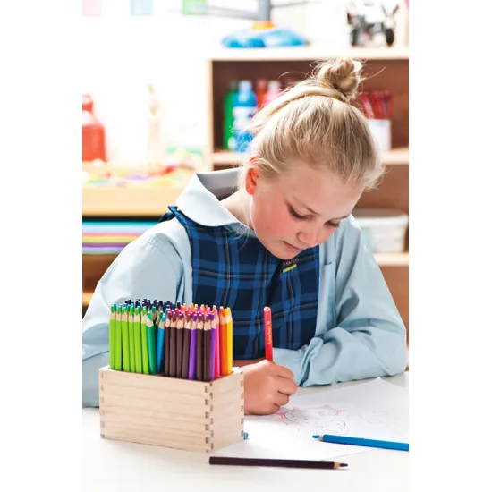 Creatistics Jumbo Hexagonal Coloured Pencils- Stand of 60 - Modern Teaching Aids NZ