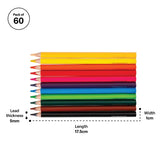 Creatistics Jumbo Triangular Coloured Pencils- Pack of 60 - Modern Teaching Aids NZ