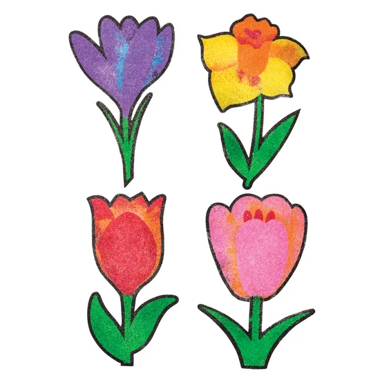 Sand Art Flowers - Pack of 20 - Modern Teaching Aids NZ