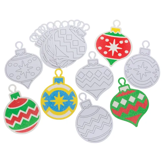 Christmas Sand Art Baubles - Pack of 20 - Modern Teaching Aids NZ
