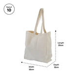 Calico Shopping Bag - Pack of 10 - Modern Teaching Aids NZ