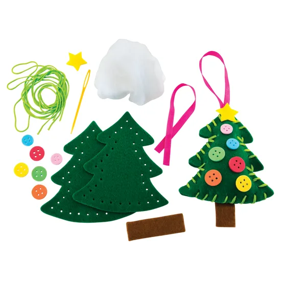 Felt Tree Sewing Kit - Pack of 10 - Modern Teaching Aids NZ