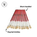 Creatistics Paste Brushes / Paint Brushes Pack 12 - Modern Teaching Aids NZ