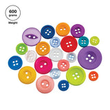 Assorted Buttons, Bright - 600g - Modern Teaching Aids NZ