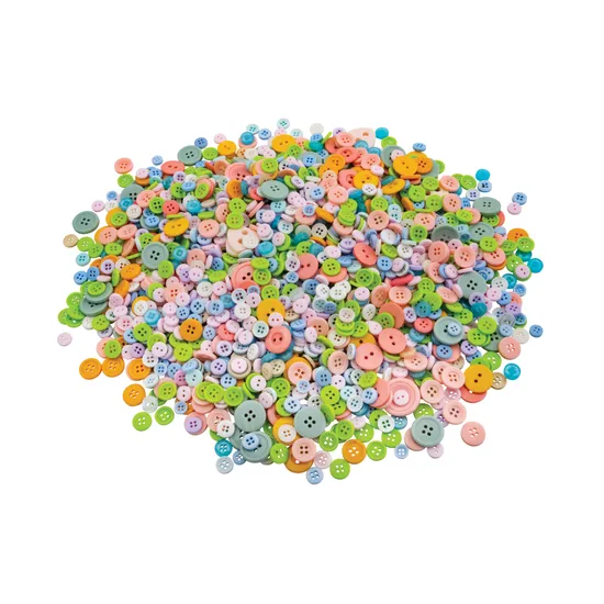 Assorted Buttons, Pastel - 600g - Modern Teaching Aids NZ