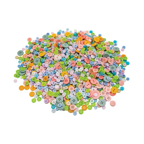 Assorted Buttons, Pastel - 600g - Modern Teaching Aids NZ