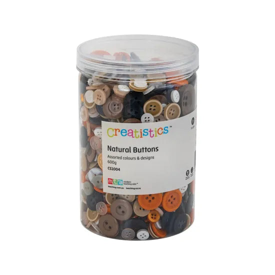 Assorted Buttons, Natural - 600g - Modern Teaching Aids NZ