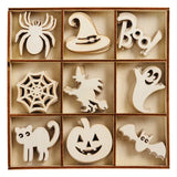 Wooden Halloween Shapes - Pack of 54 - Modern Teaching Aids NZ