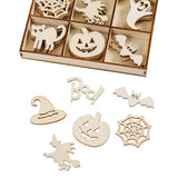 Wooden Halloween Shapes - Pack of 54 - Modern Teaching Aids NZ