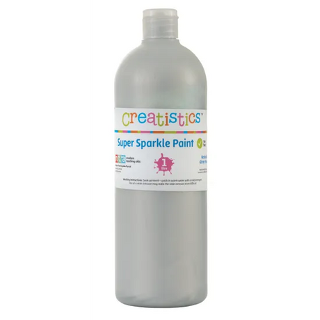 Creatistics Super Sparkle Paint 1L - Silver - Modern Teaching Aids NZ
