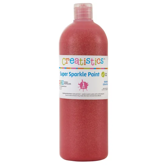 Creatistics Super Sparkle Paint 1L - Red - Modern Teaching Aids NZ