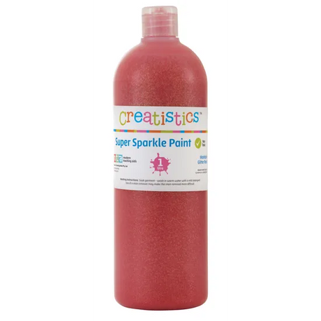 Creatistics Super Sparkle Paint 1L - Red - Modern Teaching Aids NZ