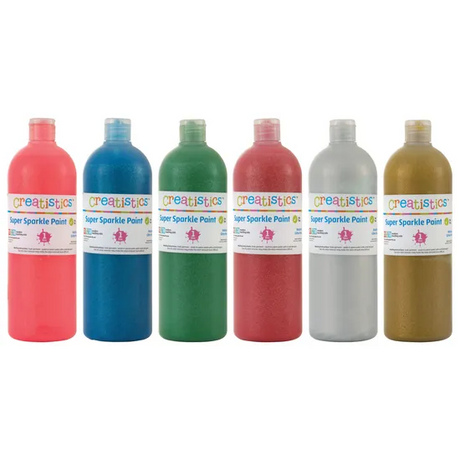 Creatistics Super Sparkle Paint 1L - Set of 6 - Modern Teaching Aids NZ