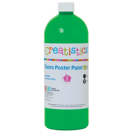 Fluoro Poster Paint - Kit of 6 - Modern Teaching Aids NZ