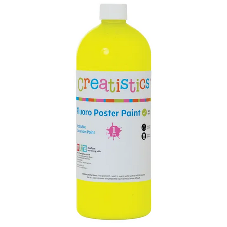 Fluoro Poster Paint - Kit of 6 - Modern Teaching Aids NZ