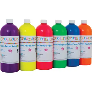Fluoro Poster Paint 1L - Orange - Modern Teaching Aids NZ