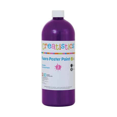 Creatistics Fluoro Poster Paint 1 L - Purple - Modern Teaching Aids NZ