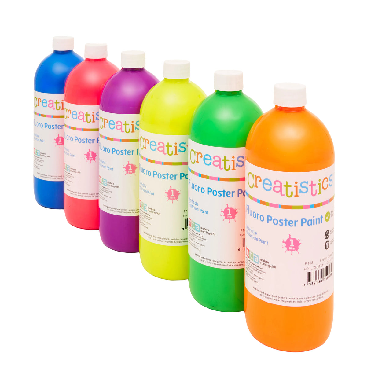 Creatistics Fluoro Poster Paint 1 L - Green - Modern Teaching Aids NZ