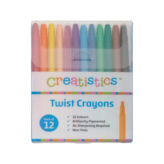 Creatistics Twist Crayons - Pack of 12 - Modern Teaching Aids NZ