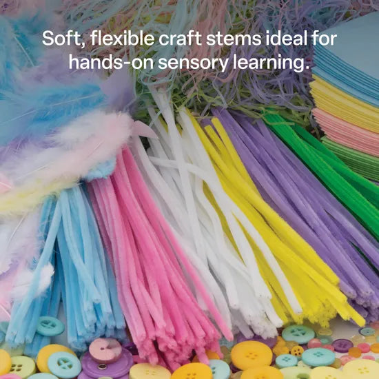 Pastel Colour Pipe Cleaners - Pack 300 - Modern Teaching Aids NZ