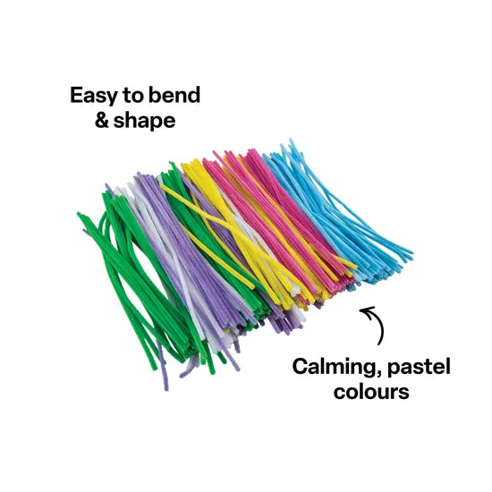 Pastel Colour Pipe Cleaners - Pack 300 - Modern Teaching Aids NZ