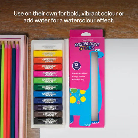 Creatistics Assorted Poster Paint Sticks- Pack of 12 - Modern Teaching Aids NZ