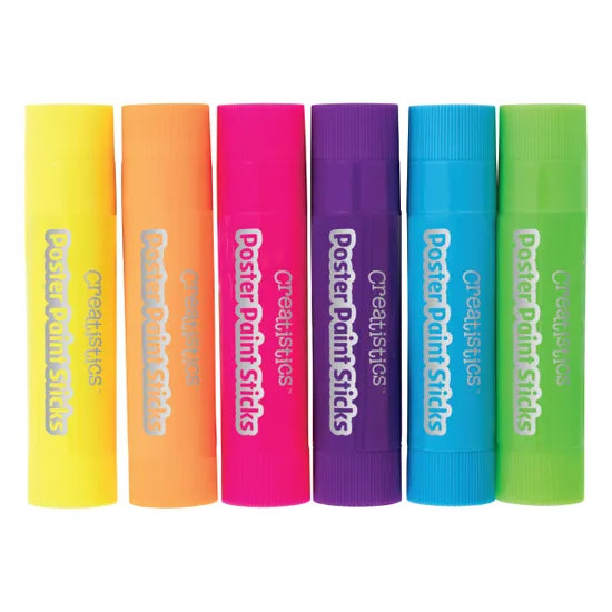 Fluoro Poster Paint Sticks - Pack of 6 - Modern Teaching Aids NZ