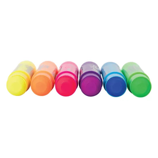 Fluoro Poster Paint Sticks - Pack of 6 - Modern Teaching Aids NZ