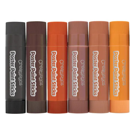 Skin Tone Poster Paint Sticks - Pack of 6 - Modern Teaching Aids NZ