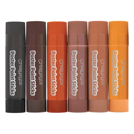 Skin Tone Poster Paint Sticks - Pack of 6 - Modern Teaching Aids NZ