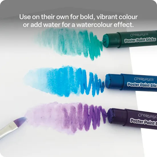Creatistics Metallic Poster Paint Sticks- Pack of 12 - Modern Teaching Aids NZ
