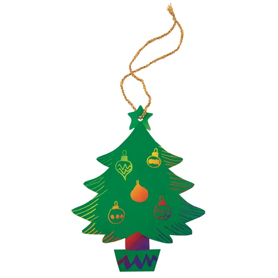 Creatistics Scratch Art Tree Decorations- Pack of 30 - Modern Teaching Aids NZ