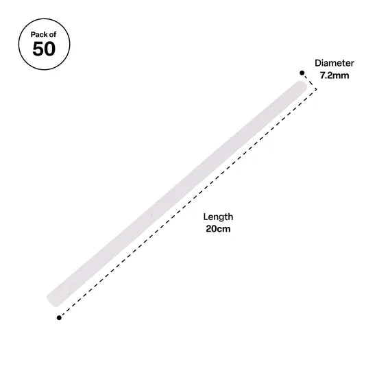 Low Temp Glue Sticks (7.2 x 200 mm) - Pack of 50 - Modern Teaching Aids NZ