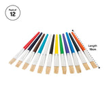 Creatistics Flat Bristle Paint Brushes Short- Pack of 12 - Modern Teaching Aids NZ