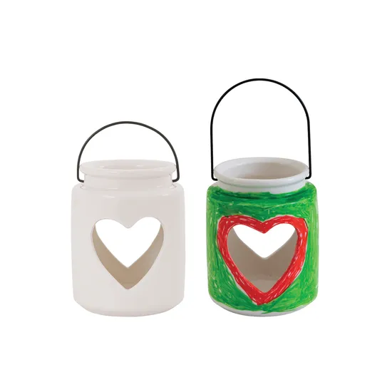 Porcelain Heart Lantern - Pack of 6 - Modern Teaching Aids NZ
