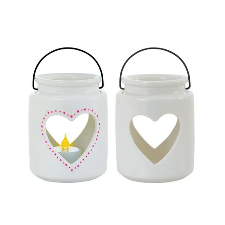 Porcelain Heart Lantern - Pack of 6 - Modern Teaching Aids NZ