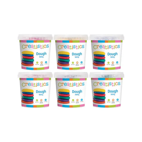 Creatistics Dough Set of 6 x 900g Tubs - Modern Teaching Aids NZ