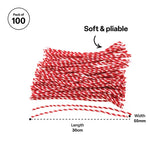 Candy Cane Pipe Cleaners - Pack of 100 - Modern Teaching Aids NZ