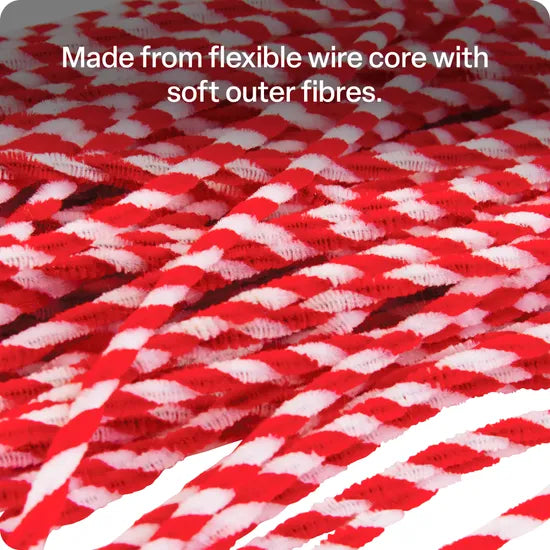 Candy Cane Pipe Cleaners - Pack of 100 - Modern Teaching Aids NZ