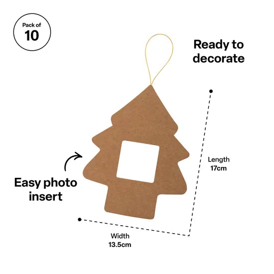 Christmas Tree Photo Frames - Pack of 10 - Modern Teaching Aids NZ