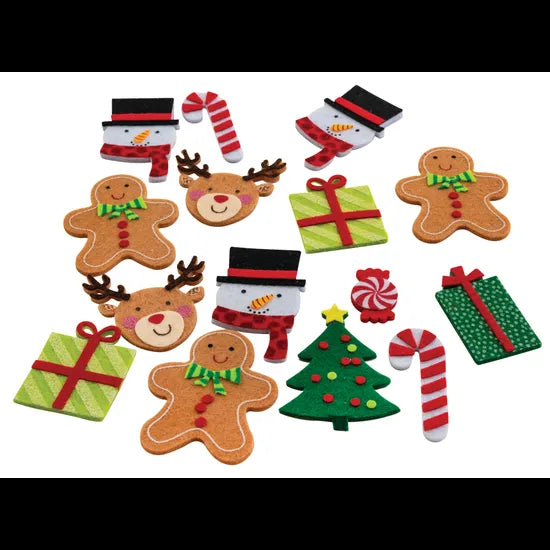 Felt Christmas Stickers - Pack of 100 - Modern Teaching Aids NZ