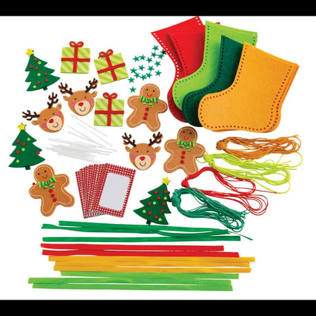 Mini Felt Christmas Stockings - Pack of 16 - Modern Teaching Aids NZ