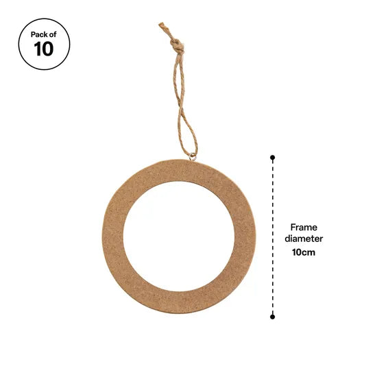Round Wooden Frames - Pack of 10 - Modern Teaching Aids NZ
