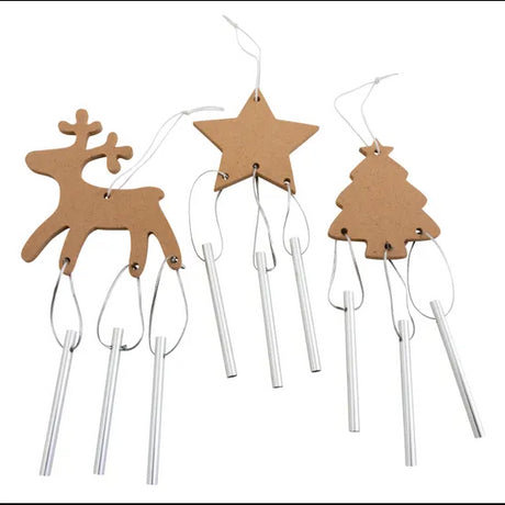 Wooden Christmas Windchimes - Pack of 12 - Modern Teaching Aids NZ