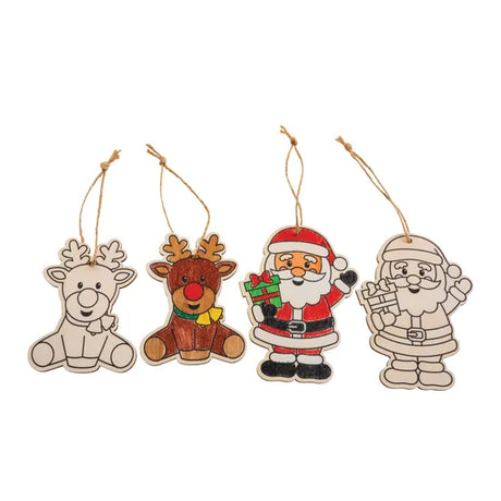 Wooden Christmas Hanging Shapes - Pack of 12 - Modern Teaching Aids NZ