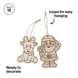 Wooden Christmas Hanging Shapes - Pack of 12 - Modern Teaching Aids NZ