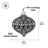 Velvet Christmas Ornaments - Pack of 10 - Modern Teaching Aids NZ