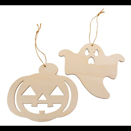 Wooden Halloween Decorations - Pack of 10 - Modern Teaching Aids NZ