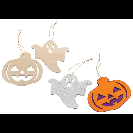 Wooden Halloween Decorations - Pack of 10 - Modern Teaching Aids NZ
